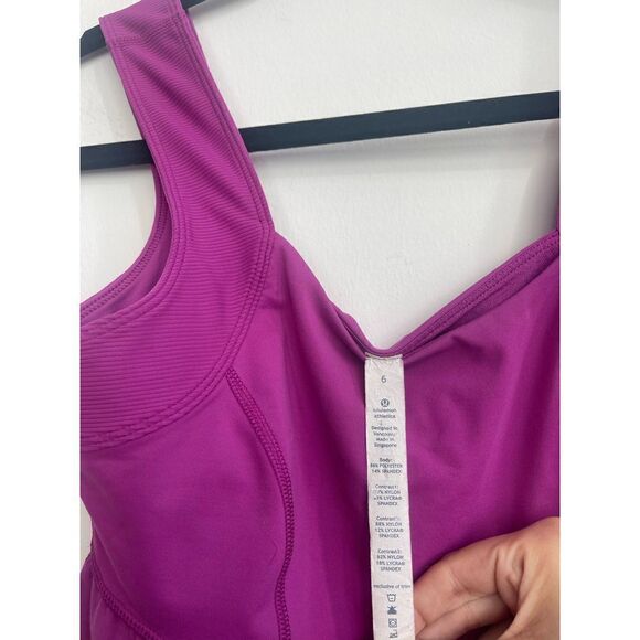 Lululemon Ultra Violet Chase Me Running Athletic Cinch Hem Tank Top - 6 - Picture 3 of 7
